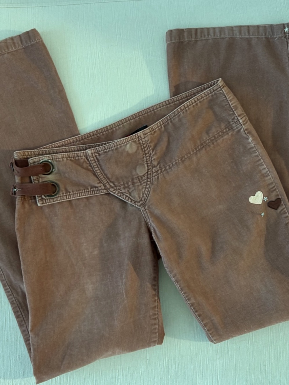Vintage Diesel Y2K Ultra Low Rise Corduroy Flare Pants 27